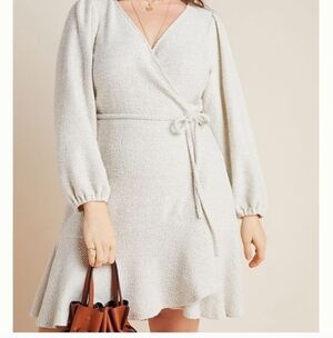 Anthropologie Diana Black and White Knit Mini Dress Size XL